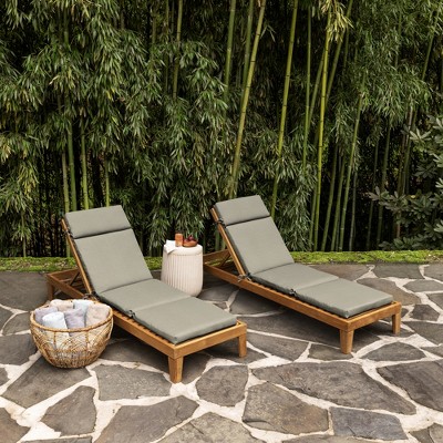 Sandbar Taupe Texture Outdoor Chaise Lounge Cushion, 72 x 21, Bamboo Viscose and Polyester