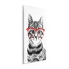 Stupell Industries Black White Monochrome Cat Red Glasses Design Wall Plaque Art - 3 of 4