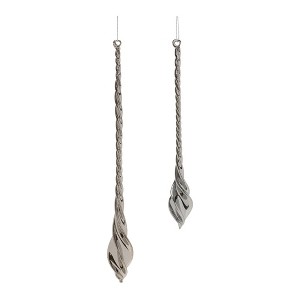 Melrose Swirl Glass Drop Ornament (Set of 12) - 1 of 3