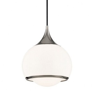 Mitzi Reese 1 - Light Pendant in  Polished Nickel Shiny Opal White Glass Shade  Shade - 1 of 1