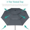 Best Choice Products 10ft 3-Tier Solar Patio Umbrella w/ 24 LED Lights, Tilt Adjustment, Easy Crank - 2 of 4