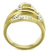 Slickblue Heart Crystal Ring for Women – Two-Tone Gold IP Plated Stainless Steel, Valentine Style, Sizes 5-10 - 3 of 4