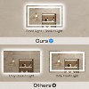 LED Mirror for Bathroom with Anti-Fog, 3 Colors Dimmable, Memory Function, Tempered Glass, ETL Listed, Wall-Mounted - 3 of 4