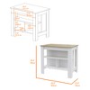 Kitchen Island with Three Storage Shelves for Kitchen, Dinning Room - 3 of 4