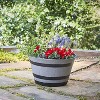 Southern Patio HDR-055457 Resin Whiskey Barrel Indoor Outdoor Garden Planter Pot for Vegetables, Trees, Plants, and Flowers, Gray (3 Pack) - 4 of 4