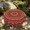 LOVEVOOK Washable Round Boho Tablecloth, Rectangle Bohemia Table Cover for Party Picnic Dinner Christmas Decor Indoor and Outdoor - 4 of 4