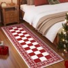 Christmas Plaid  Rug - Washable Non-Slip Reindeer Rug, Stain Resistant Foldable Floor Mat for Entryway, Porch, Bedroom, Multiple Sizes & Colors - 2 of 4
