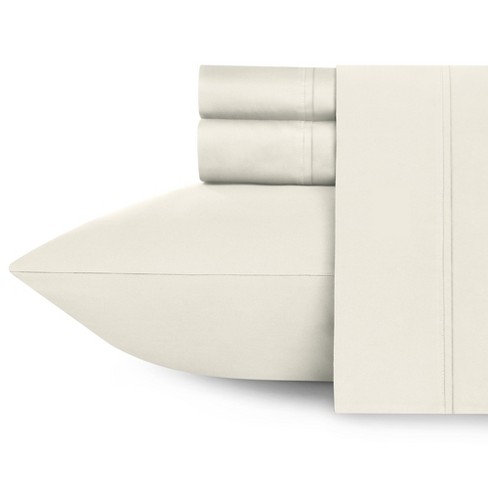 Off White Twin Xl Sheet Set 100 Cotton 400 Thread Count Sateen Weave Soft Sheets Deep Pocket 3 Piece Bedding California Design Den Target