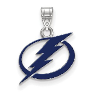 Black Bow Jewelry Sterling Silver Tampa Bay Lightning NHL Small Pendant - 1 of 3