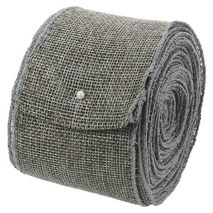 Unique Bargains Gift Wrapping Faux Burlap Wired Durable Ribbon Roll 10 Yards 1 Pc - 1 of 3