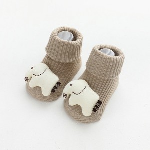 MyKids-USA Baby Cartoon 3D Doll Patched Pattern Non-Slip Floor Socks - 1 of 4