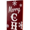 Northlight 36" Red and White "Merry Christmas" and Snowflake Porch Board Sign Decoration - 4 of 4