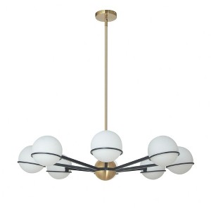 Dainolite Sofia 8 - Light Chandelier in  Matte Black/Aged Brass - 1 of 1