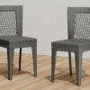 Set of 2 Stacking Rattan Side Chairs – Lightweight, Durable, and Weather-Resistant Outdoor Seating for Patio, Garden, or Balcony-Coolbibila - 3 of 4