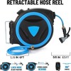 Retractable Garden Hose Reel 5/8 inch x 65 ft Wall Mount With 9-Pattern Nozzle - image 2 of 4