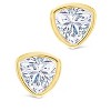 SHINE by Sterling Forever Sterling Silver Trillion Cut Bezel Set Stud Earrings - 3 of 4