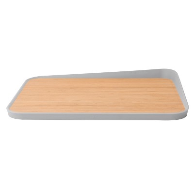 Belwares Large Plastic Cutting Board White, With Blue Borders : Target