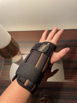 Copper Fit Rapid Relief, Wrist Brace Adjustable Fits Right Wrist S/M -  Black