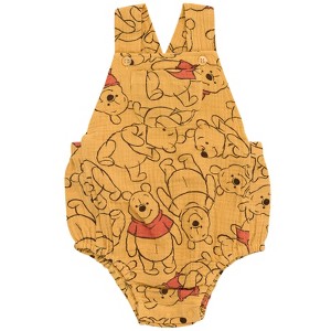 Disney Winnie the Pooh Baby Cotton Gauze Short Overalls Newborn to Infant - 1 of 4