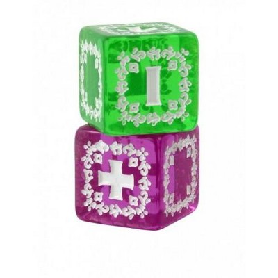 Toy Vault RPG Fudge Dice Set; Role Playing Games Purple and Green Customizable Dice