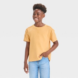 Boys' Short Sleeve Relaxed Fit Textured T-Shirt - Cat & Jack™ - 1 of 3
