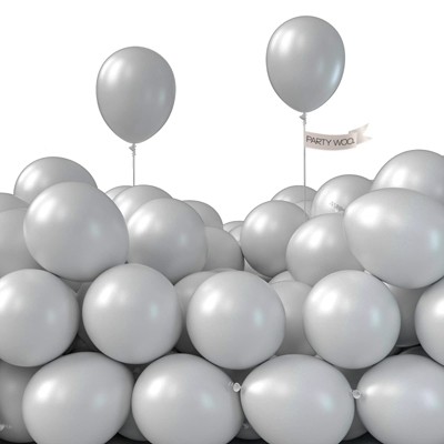 PartyWoo Balloons Gray Matte Small Mini 5 Inch 50 pcs