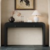 KTMBDW Fluted Console Table, Mid-Century Modern Entryway Cabinet with 2 Drawers, Narrow Sofa Table, Behind-The-Couch Table for Living Room - 2 of 4