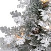 Nearly Natural 4-ft Flocked Montana Down Swept Spruce Artificial Christmas Tree with 70 Clear LED Lights - 3 of 4