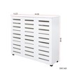RISOKEYS 44" Large Shoe Cabinet with 3 Door,5-Tier Farmhouse Wooden Shoe Storage Cabinet with Adjustable Shelves,for Entryway,Hallway,White - 3 of 4
