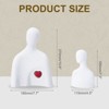 Unique Bargains Ceramic Office Home Decor Romantic Centerpiece Couple Statue White with Black Ink - 2 of 4