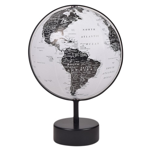 globe black and white