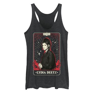 Women's Beetlejuice Beetlejuice Lydia Deetz Tarot Card Racerback Tank Top - 1 of 4