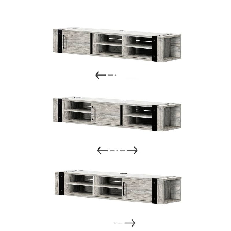 Munich Wall Mounted Console TV Stand for TVs up to 75" - South Shore, 6 of 7