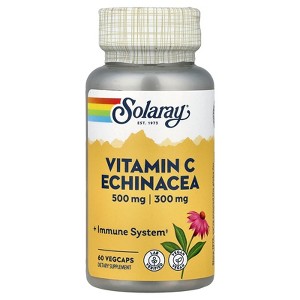 Solaray Vitamin C, Echinacea, 60 VegCaps - 1 of 4