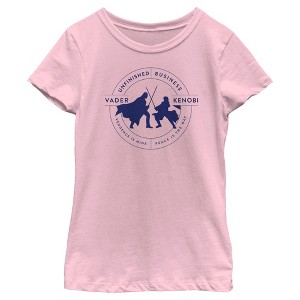 Girl's Star Wars: Obi-Wan Kenobi Vader vs Kenobi Unfinished Business Duel T-Shirt - 1 of 4