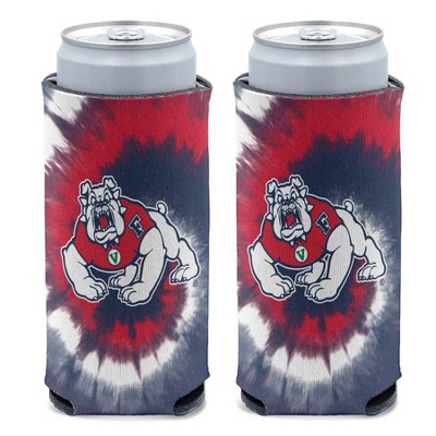 NCAA Fresno State Bulldogs Tie-Dye Slim Can Cooler