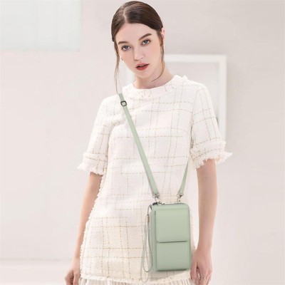 FATMOON Small Crossbody Cell Phone Purse for Women Leather Cellphone Bags Wallet Purses with Multi Card Slots
