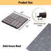 SKRAN Interlocking Deck Tiles Checker Pattern, Light Gray Square Acacia Hardwood Outdoor Flooring for Patio, Bancony, Pool Side - 3 of 4