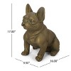 Gulches DOG GARDEN SCULPTURE, Outdoor French Bulldog Garden Statue, Rustic Gold, No Assembly Required - 3 of 4