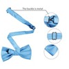 Allegra K Men's Solid Color Wedding Business Pocket Square Necktie Bowtie Set - 3 of 4