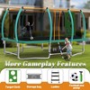 Jump Into Fun 10X16FT Outdoor Yard Trampolines Rectangle Recreational Trampoline With Net and Ladder For Children and Adults - 4 of 4