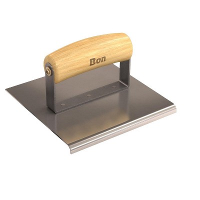 Bon Tool 12-418 Edger - Stainless Steel 6-inch X 6-inch - 1/4-inch Radius X 3/8-inch Lip Wood Handle