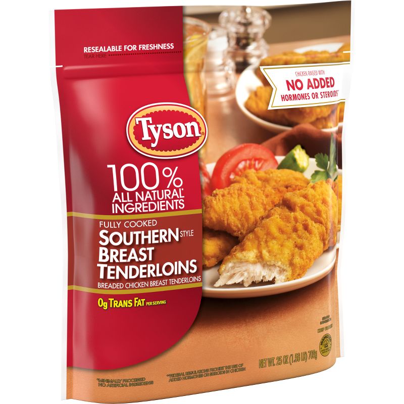 Tyson All Natural Southern Breast Tenderloins - Frozen - 25oz, 4 of 7