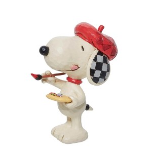 Jim Shore 3.5 Inch Snoopy Artist Mini Peanuts Figurines - 1 of 3