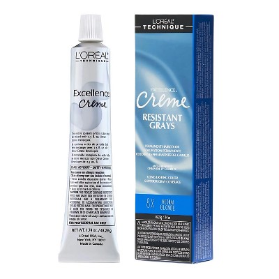 L'Oreal Technique EXCELLENCE CREME GRAY COVERAGE Loreal Permanent Haircolor Dye Hair Color