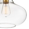 Possini Euro Design Cecil Modern Ceiling Light Semi Flush Mount Fixture 11" Wide Warm Brass Clear Glass for Bedroom Kitchen Living Room Hallway House - 3 of 4