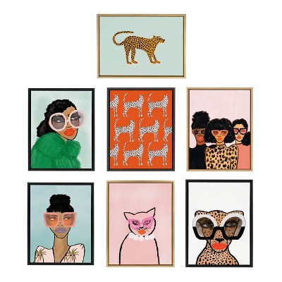 Sylvie Shade Squad Natural Framed Canvas Wall Art