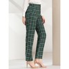 INSPIRE CHIC Women's Plaid Elastic Waist Casual Work Office Long Pants - 4 of 4