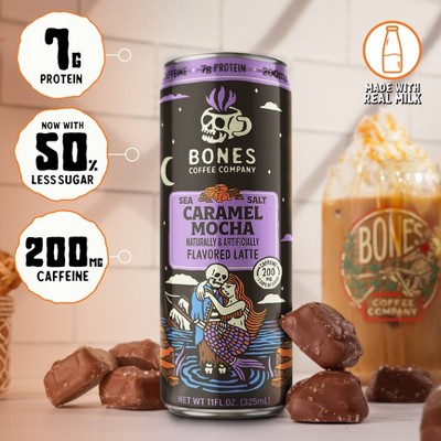 Bones Coffee Company Caramel Mocha Flavored Latte - 11 fl oz