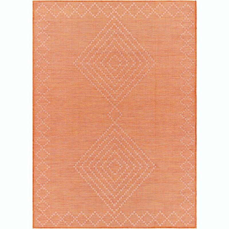 Mark & Day Craailo Woven Indoor and Outdoor Area Rugs Bright Orange, 1 of 8